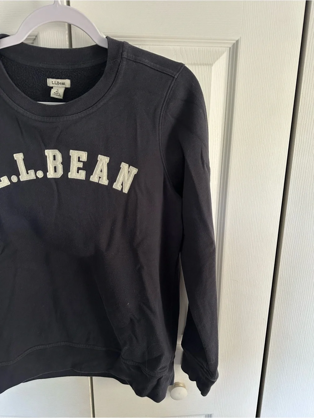 L.L. Bean Navy Logo Crewneck Sweater
